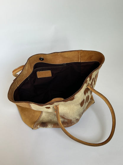 Distressed Large Cowhide Tote