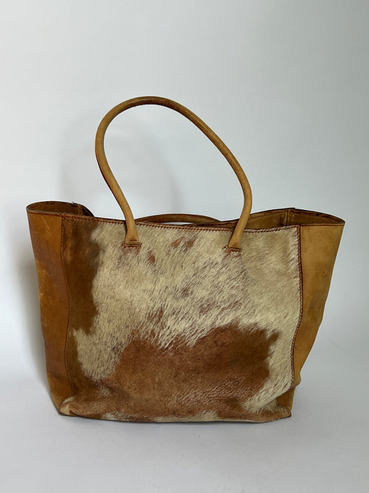 Distressed Large Cowhide Tote