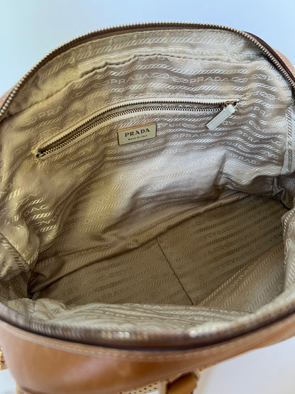 Prada Vitello Perforated Leather Bowler Bag (2001)