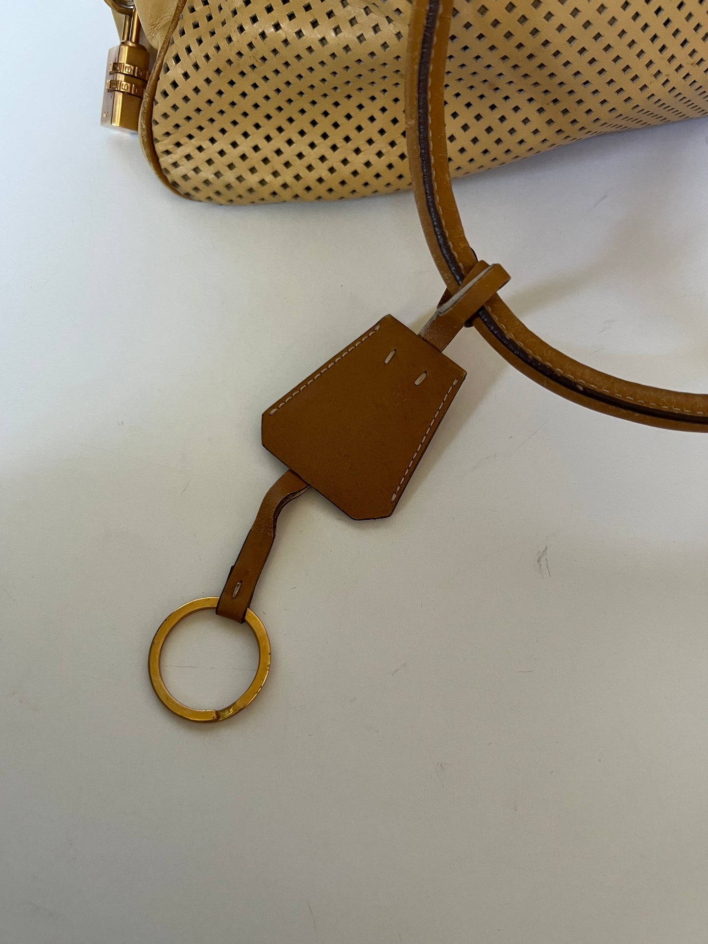 Prada Vitello Perforated Leather Bowler Bag (2001)