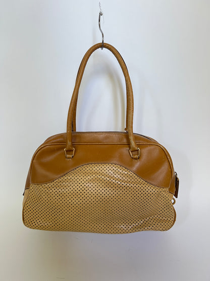 Prada Vitello Perforated Leather Bowler Bag (2001)