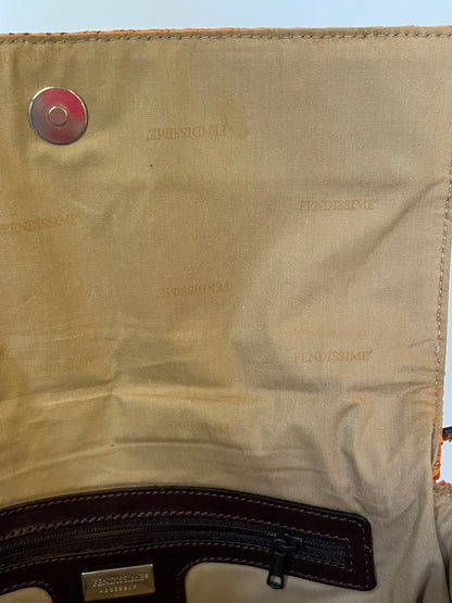 Fendissime by Fendi Textured Leather Shoulder Bag