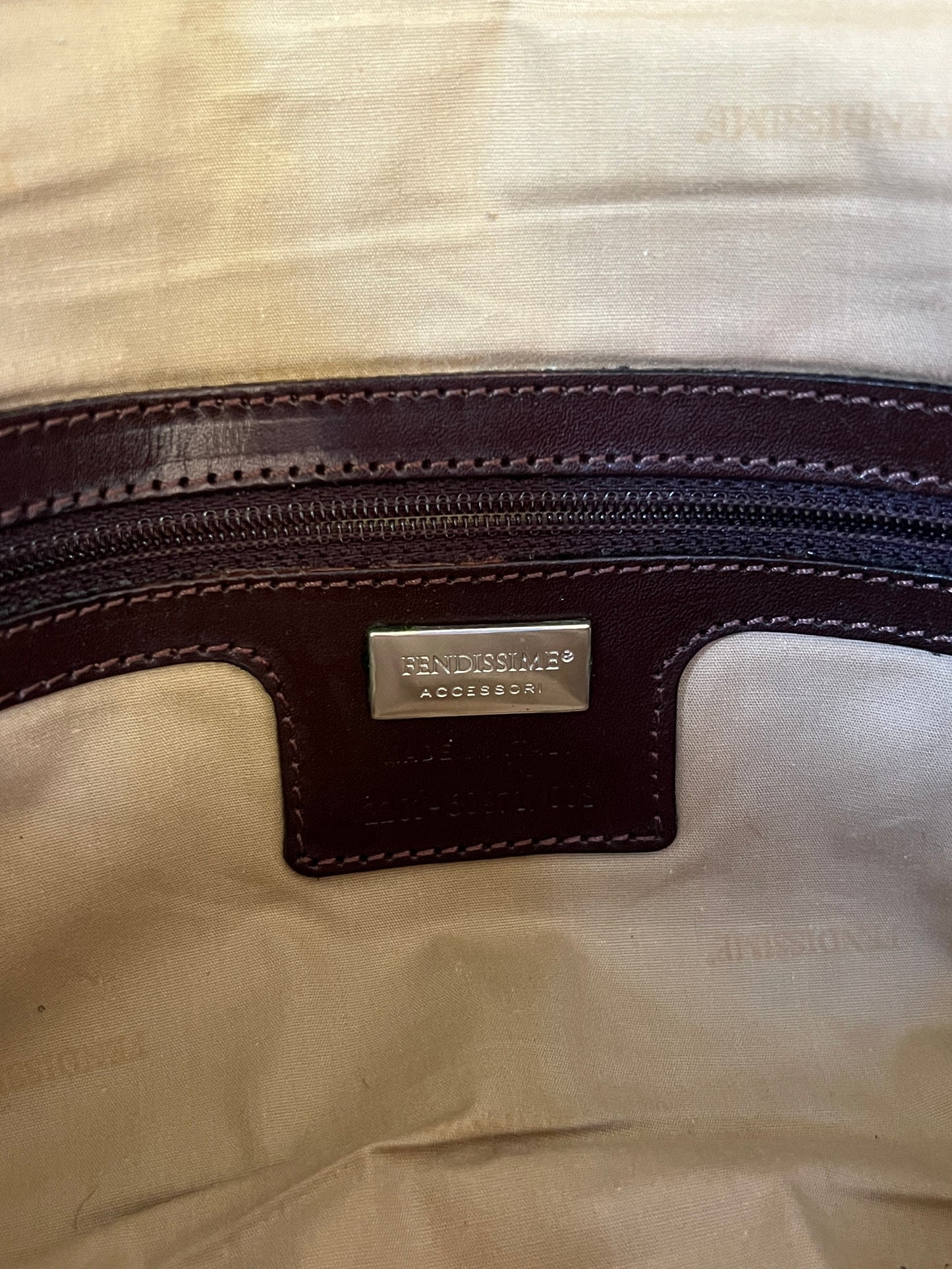 Fendissime by Fendi Textured Leather Shoulder Bag