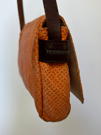 Fendissime by Fendi Textured Leather Shoulder Bag