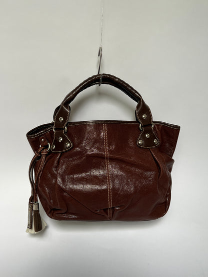 Y2K Choc Leather Tassel Hobo Bag