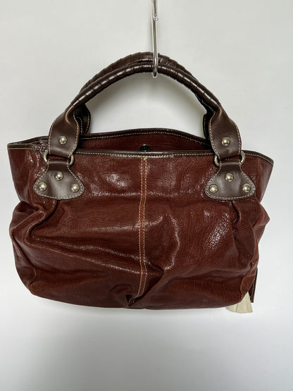 Y2K Choc Leather Tassel Hobo Bag