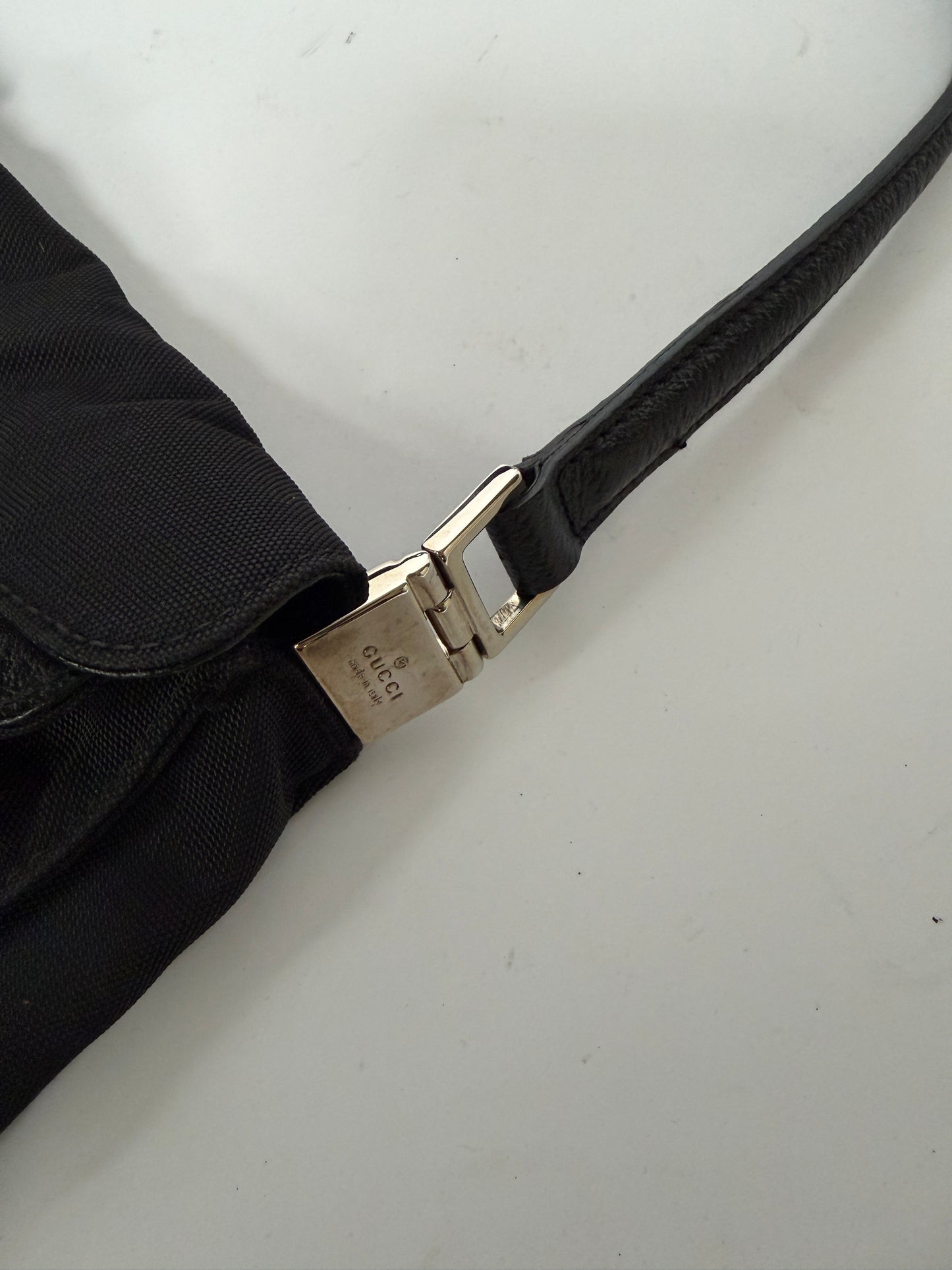 Gucci Black Canvas Jackie Shoulder Bag