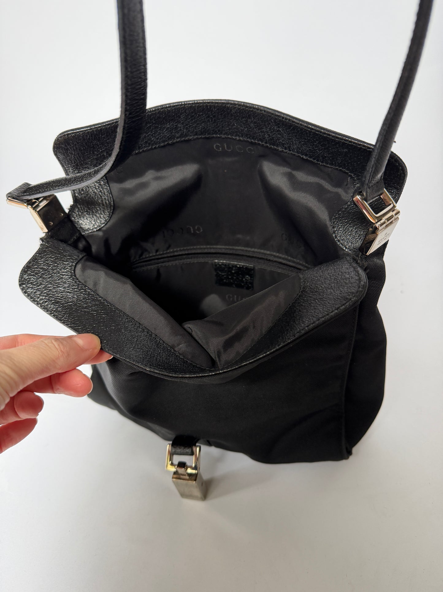 Gucci Black Canvas Jackie Shoulder Bag