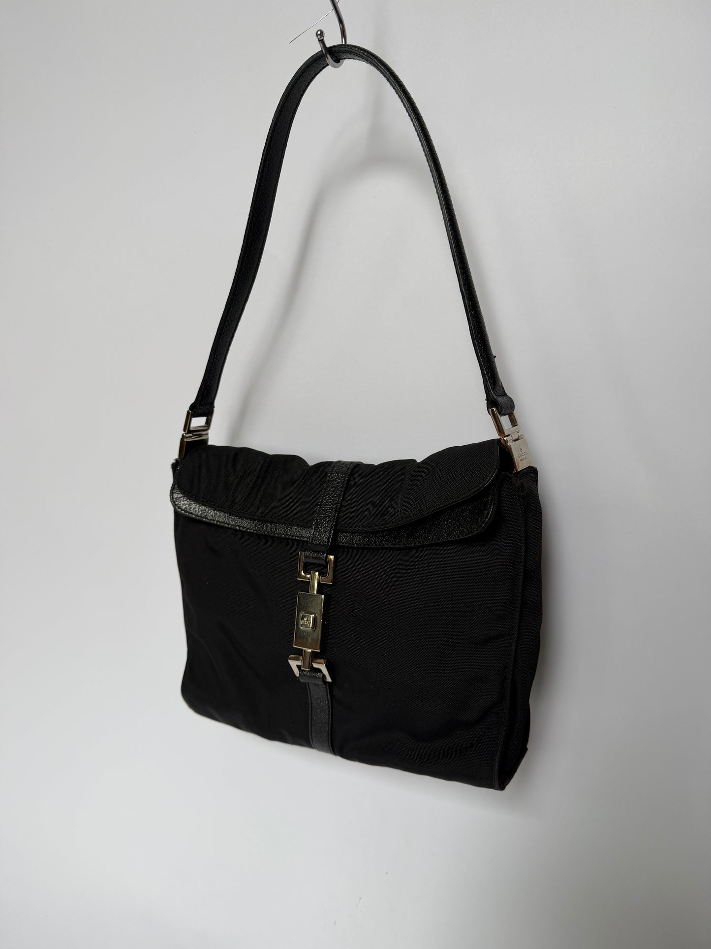 Gucci Black Canvas Jackie Shoulder Bag