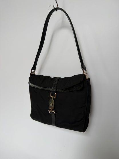 Gucci Black Canvas Jackie Shoulder Bag