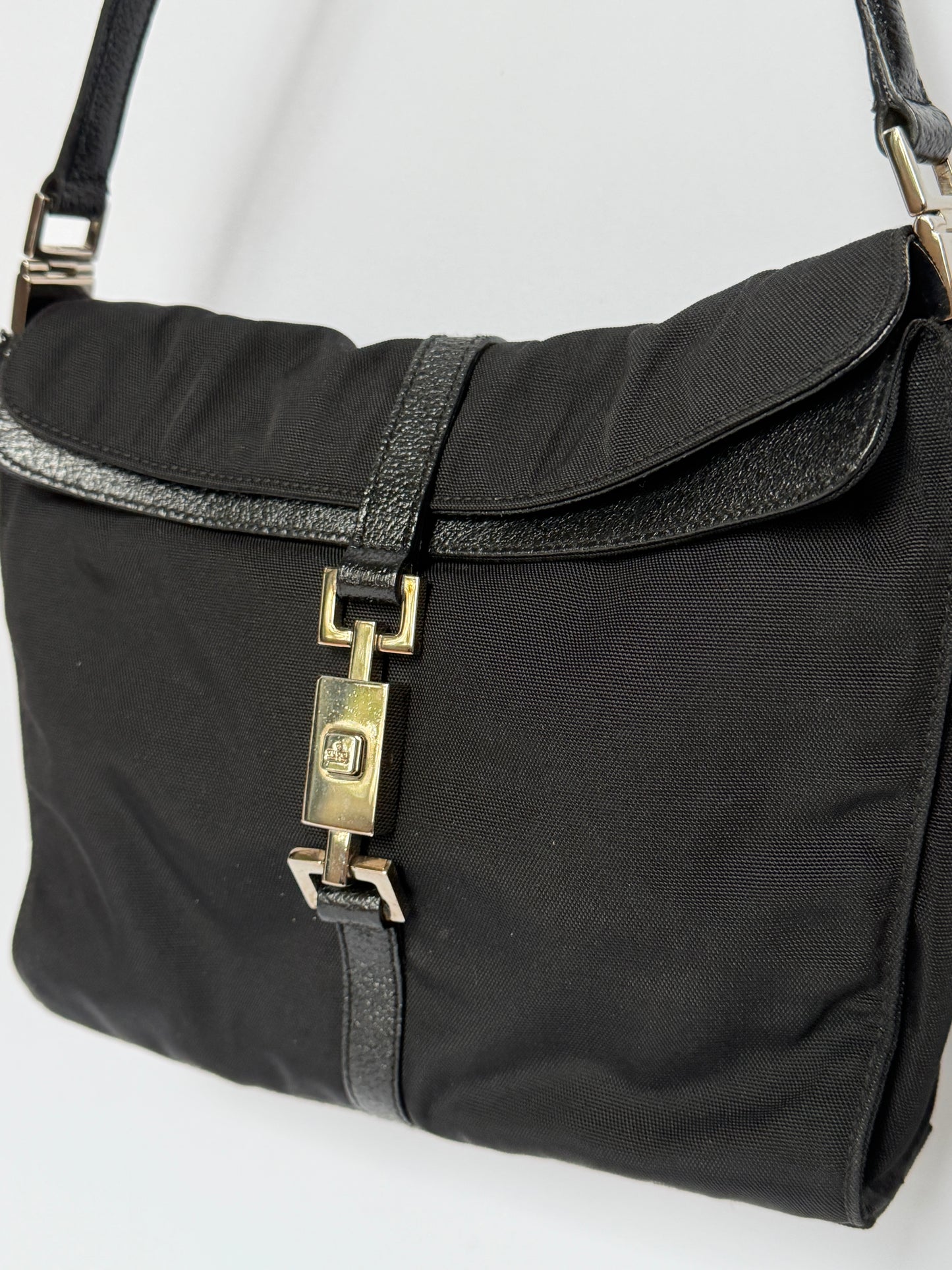 Gucci Black Canvas Jackie Shoulder Bag