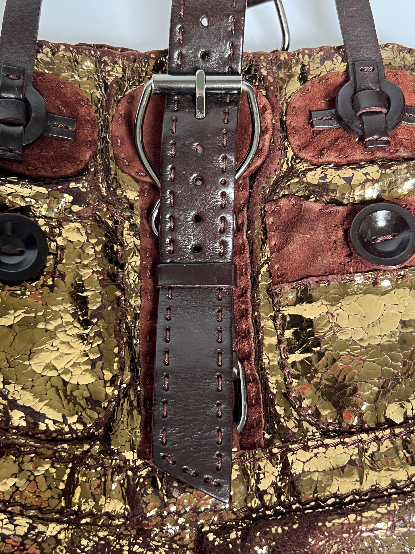 Gold Y2K Buckle Bag