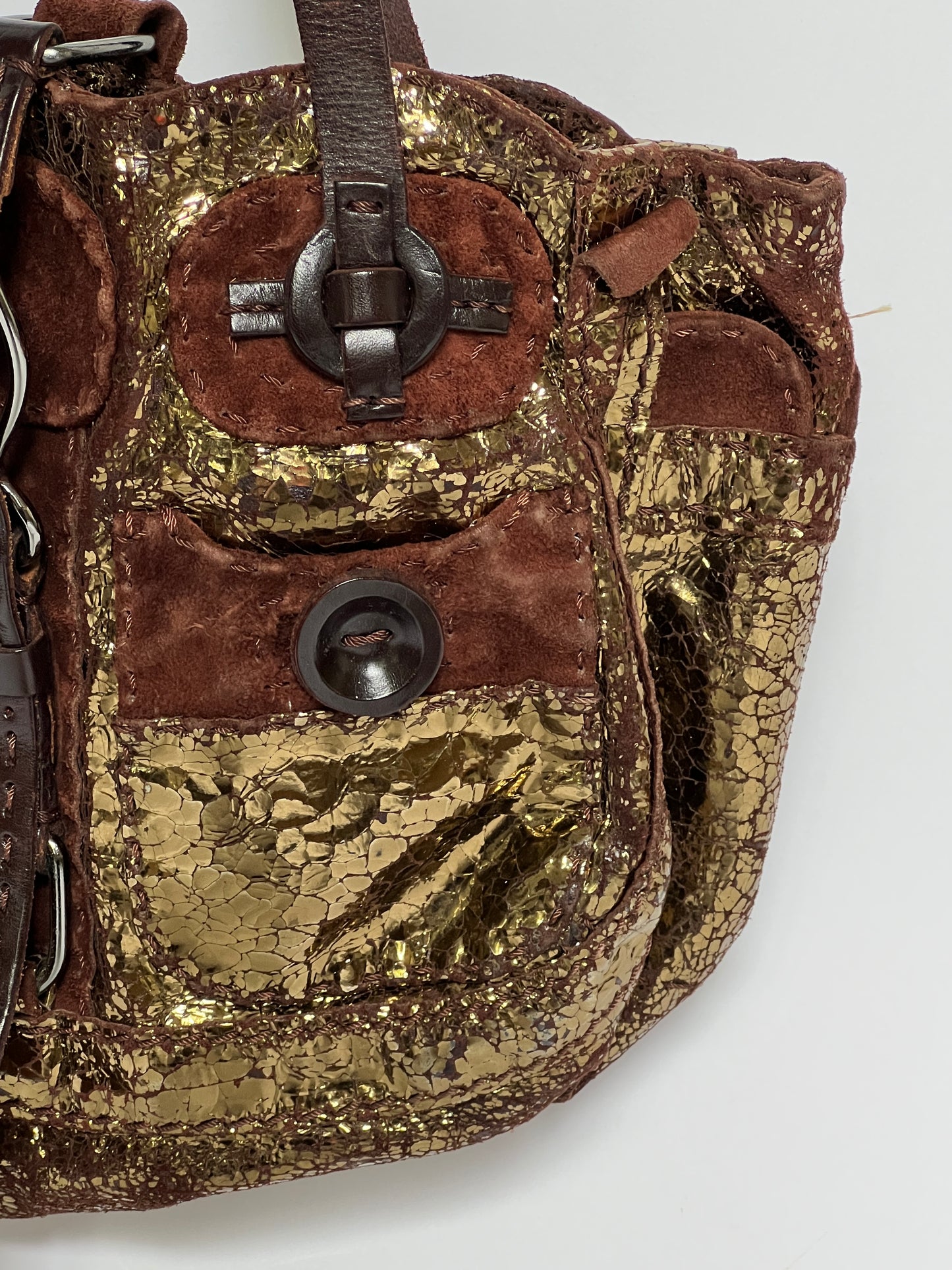 Gold Y2K Buckle Bag