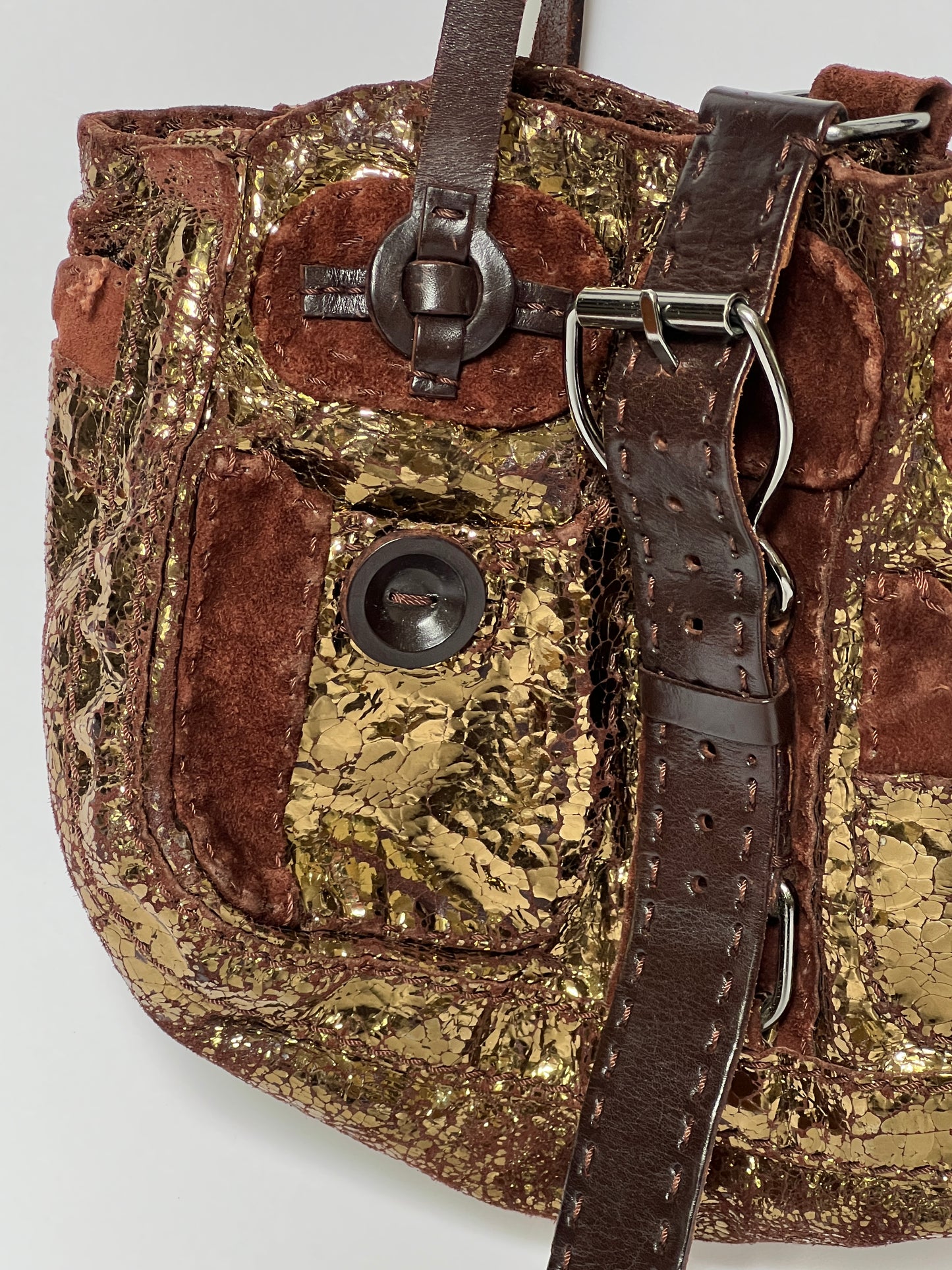 Gold Y2K Buckle Bag