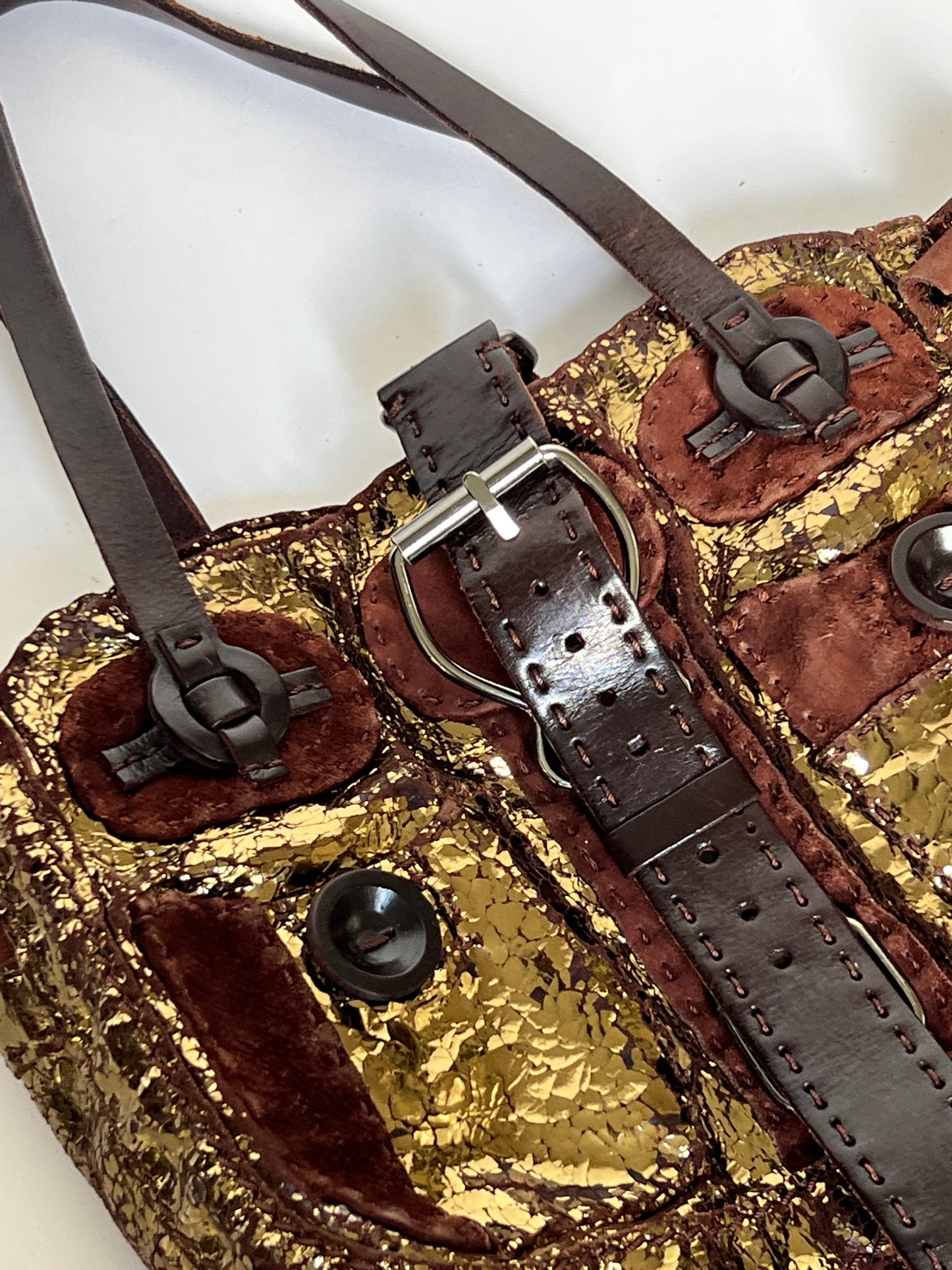 Gold Y2K Buckle Bag