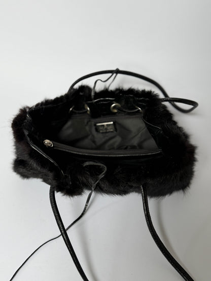 Paolo Masi Black Fur Bag — Made in Italy