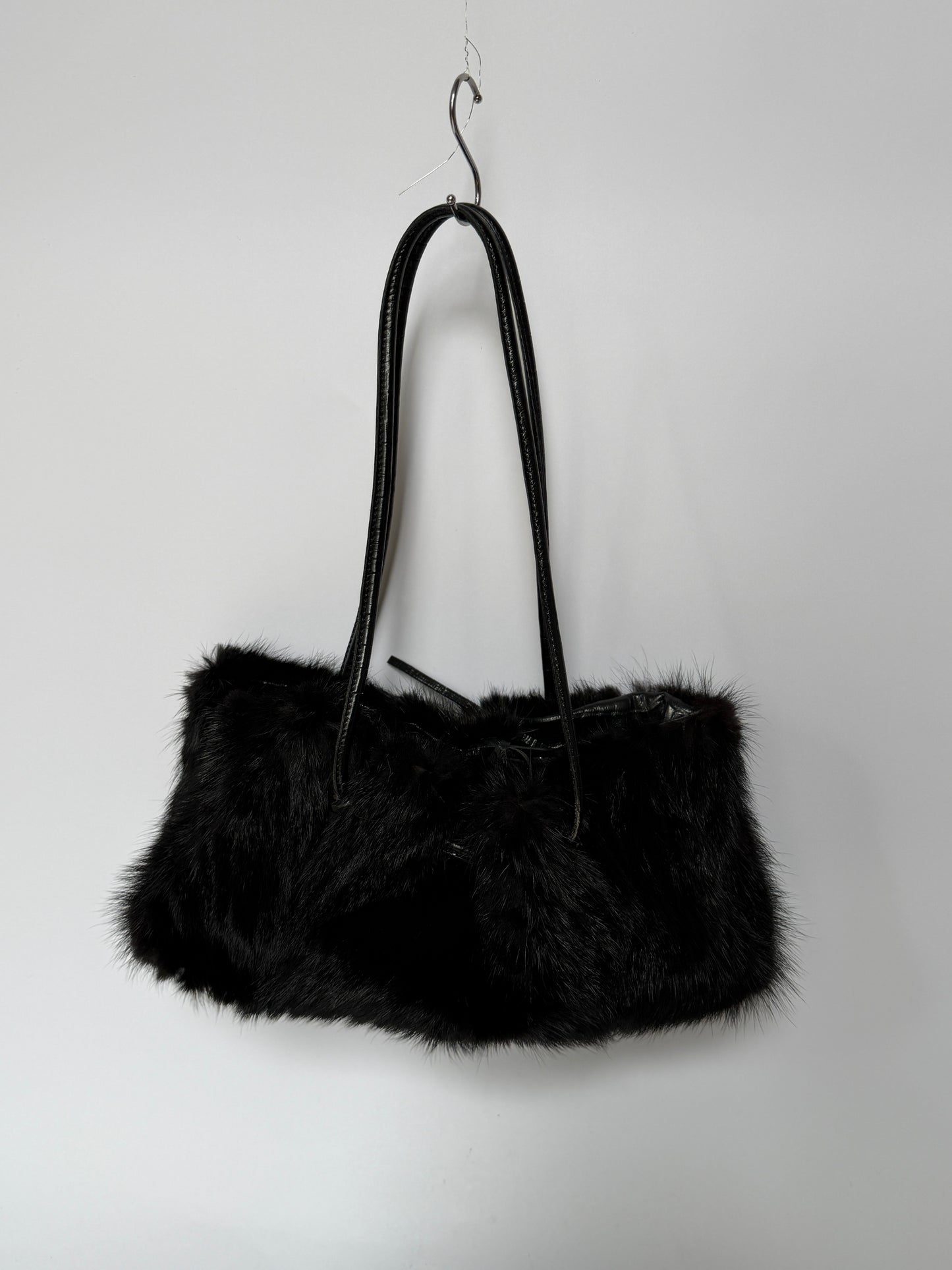 Paolo Masi Black Fur Bag — Made in Italy