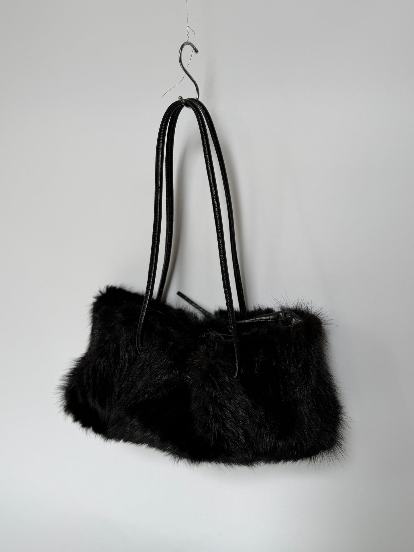 Paolo Masi Black Fur Bag — Made in Italy