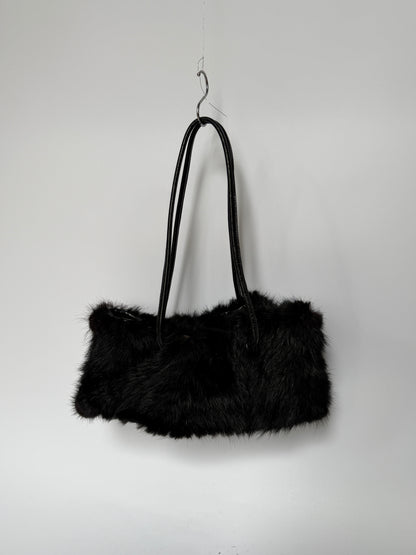Paolo Masi Black Fur Bag — Made in Italy