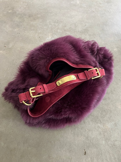 Ralph Lauren Faux Fur Large Hobo Bag