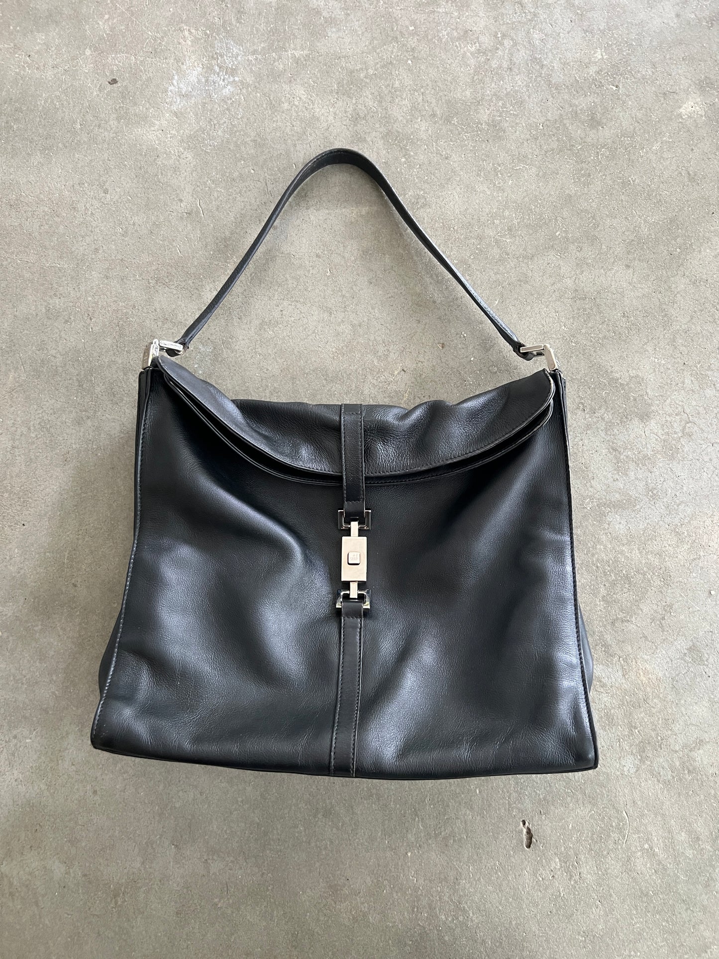 Gucci Jackie Black Leather Shoulder Bag