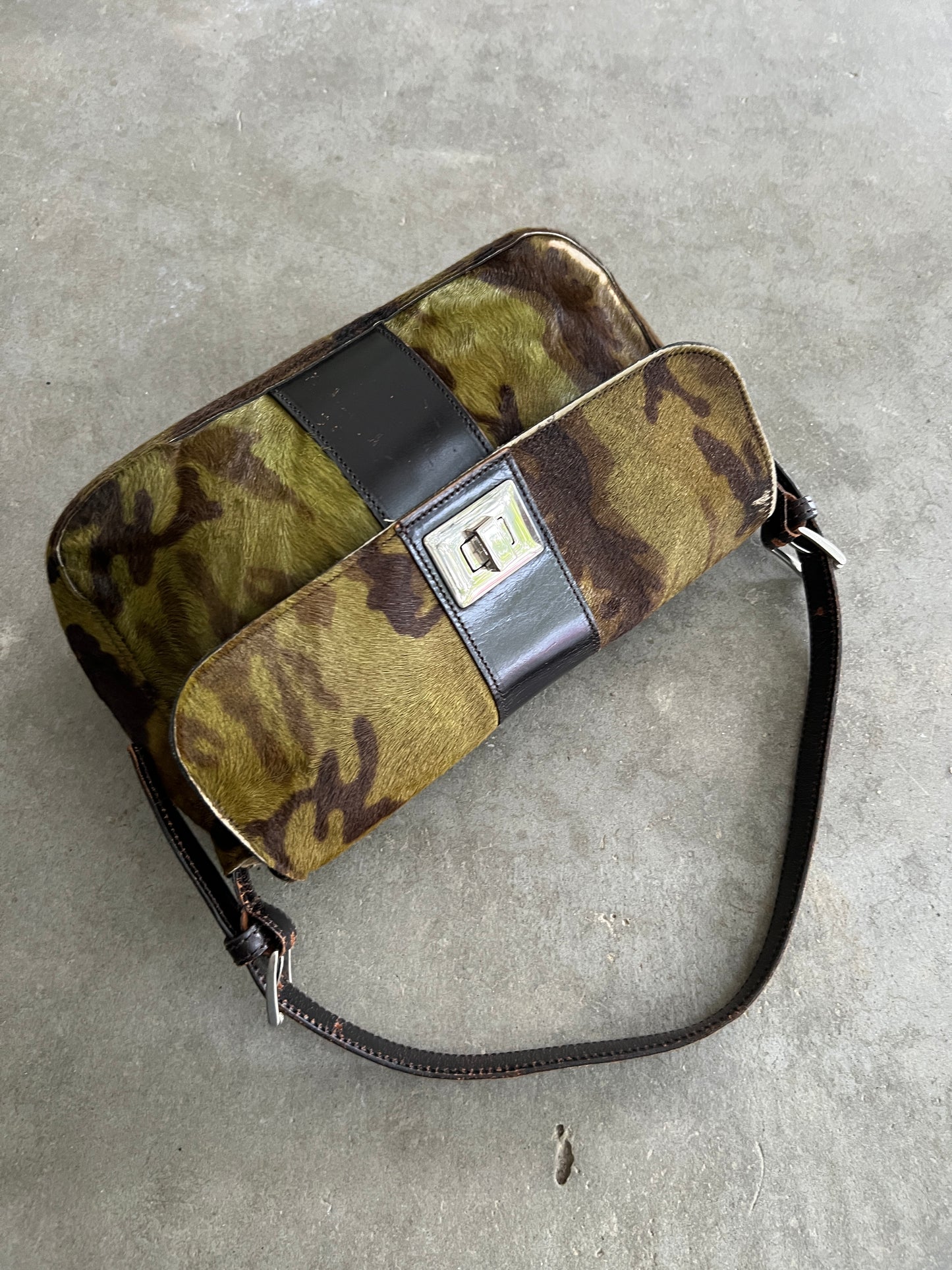 J&M Davidson Pony Hair Camo Shoulder Bag