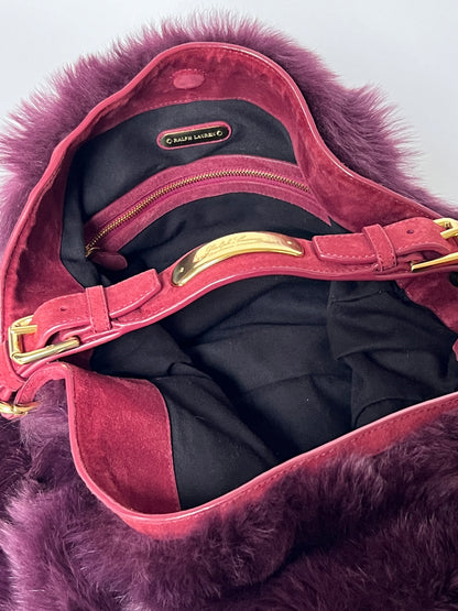 Ralph Lauren Faux Fur Large Hobo Bag
