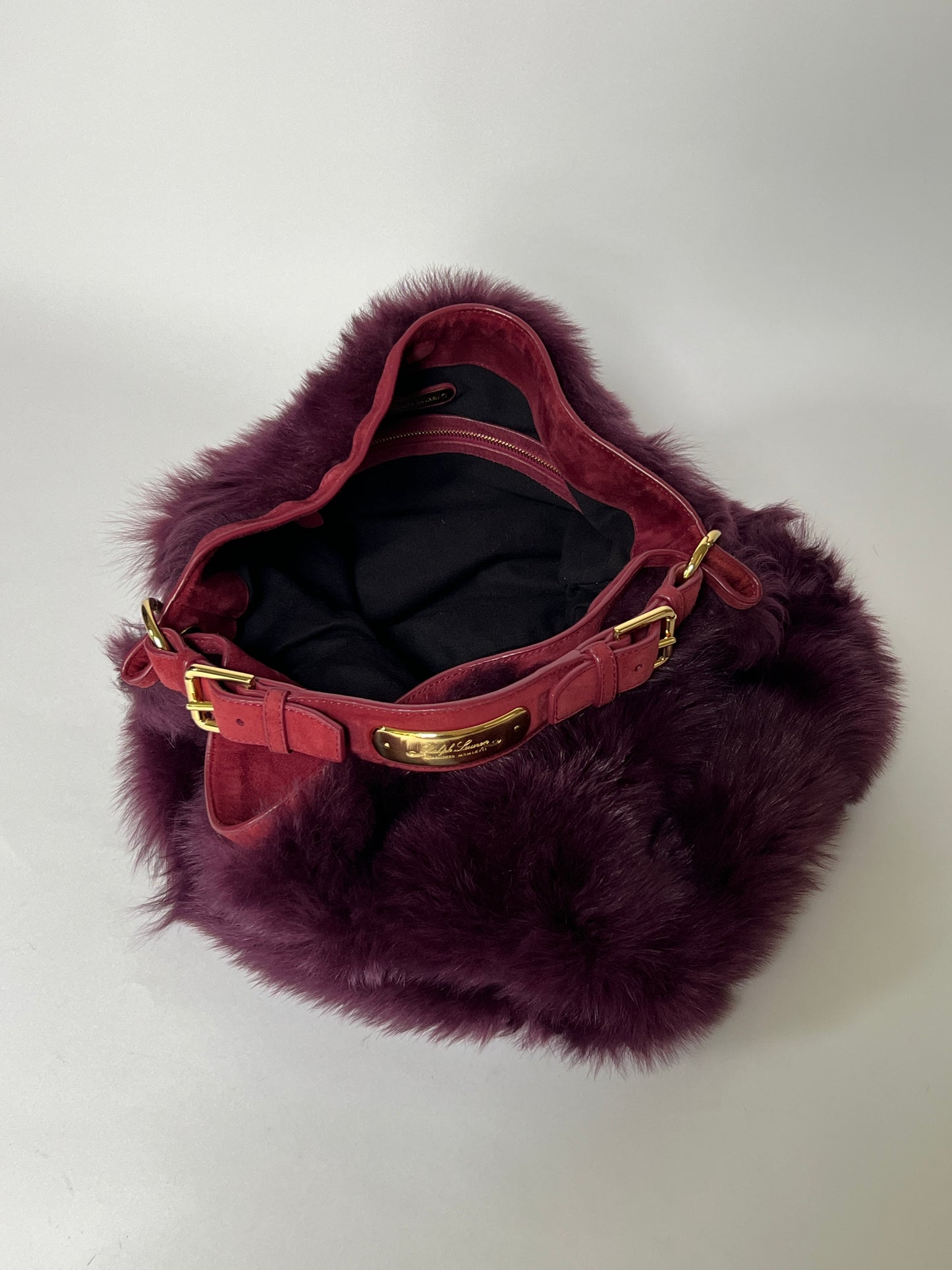 Ralph Lauren Faux Fur Large Hobo Bag