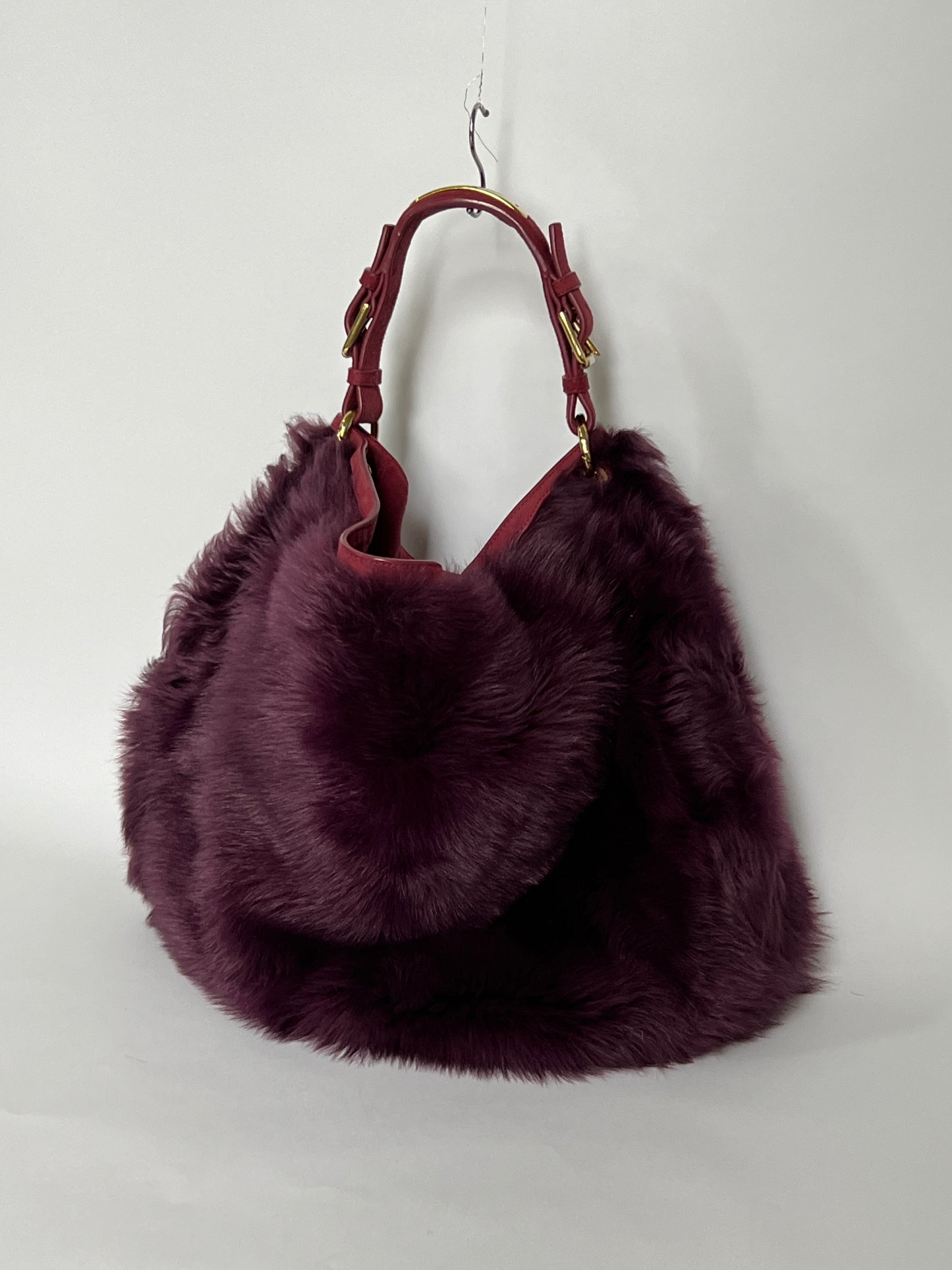 Ralph Lauren Faux Fur Large Hobo Bag