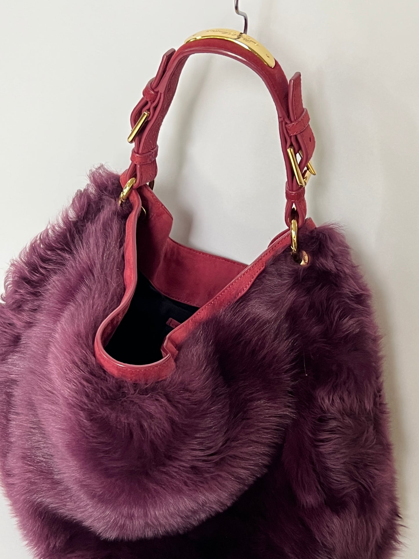 Ralph Lauren Faux Fur Large Hobo Bag