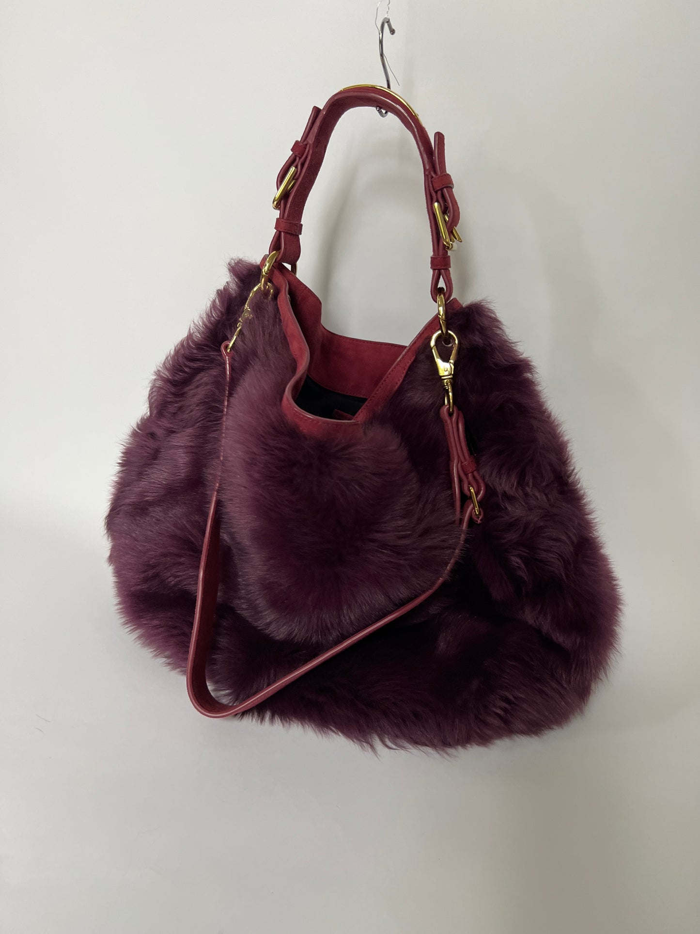 Ralph Lauren Faux Fur Large Hobo Bag