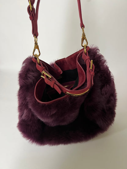 Ralph Lauren Faux Fur Large Hobo Bag