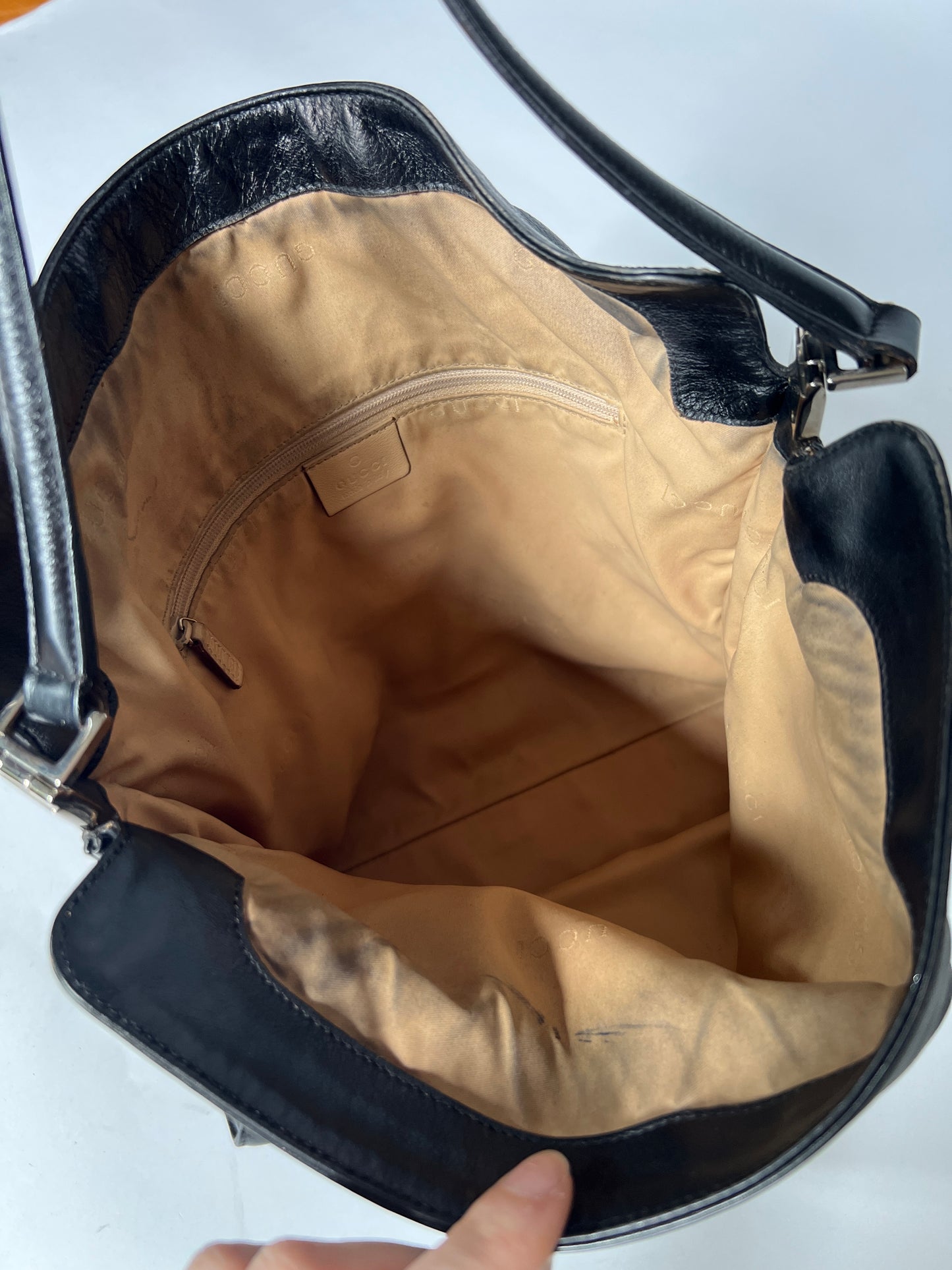 Gucci Jackie Black Leather Shoulder Bag