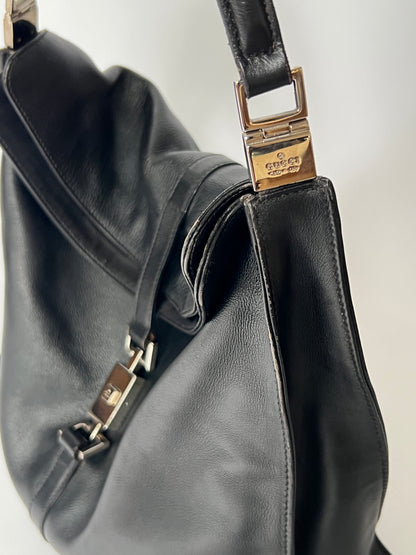 Gucci Jackie Black Leather Shoulder Bag