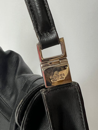 Gucci Jackie Black Leather Shoulder Bag