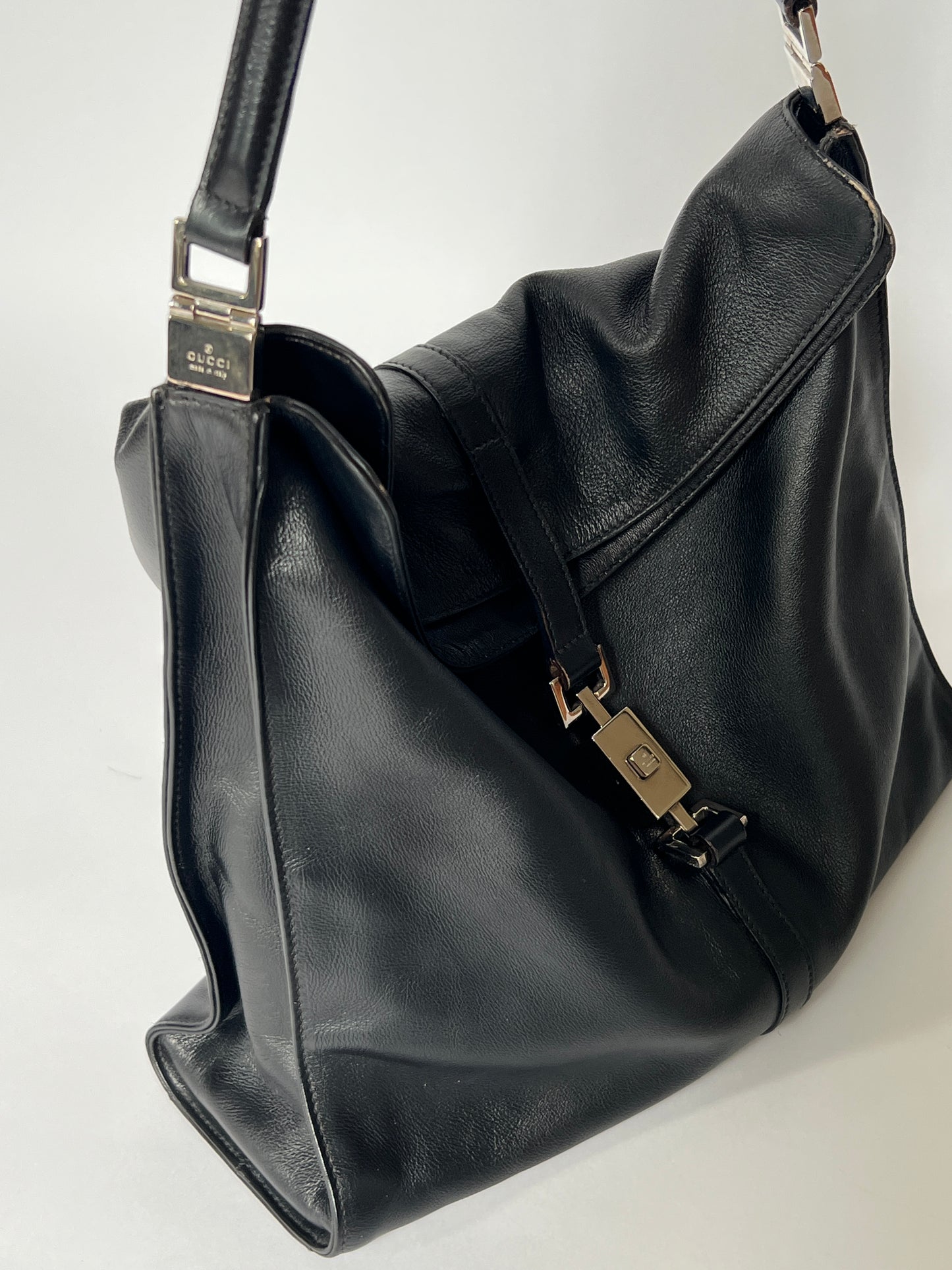 Gucci Jackie Black Leather Shoulder Bag