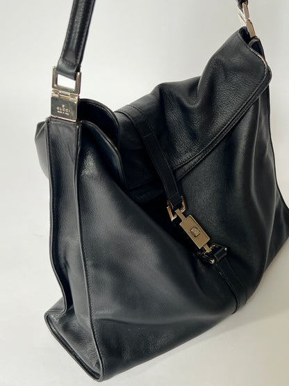 Gucci Jackie Black Leather Shoulder Bag