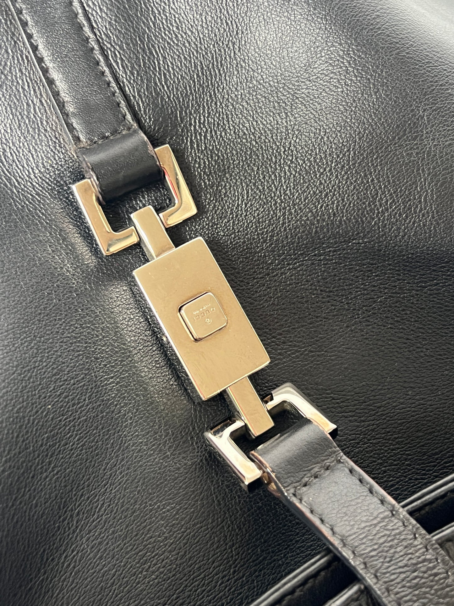 Gucci Jackie Black Leather Shoulder Bag