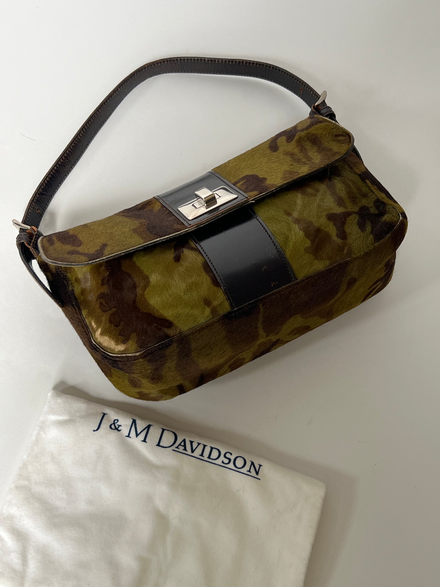 J&M Davidson Pony Hair Camo Shoulder Bag