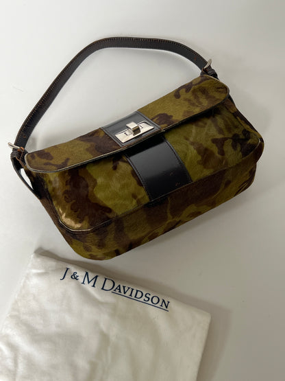 J&M Davidson Pony Hair Camo Shoulder Bag