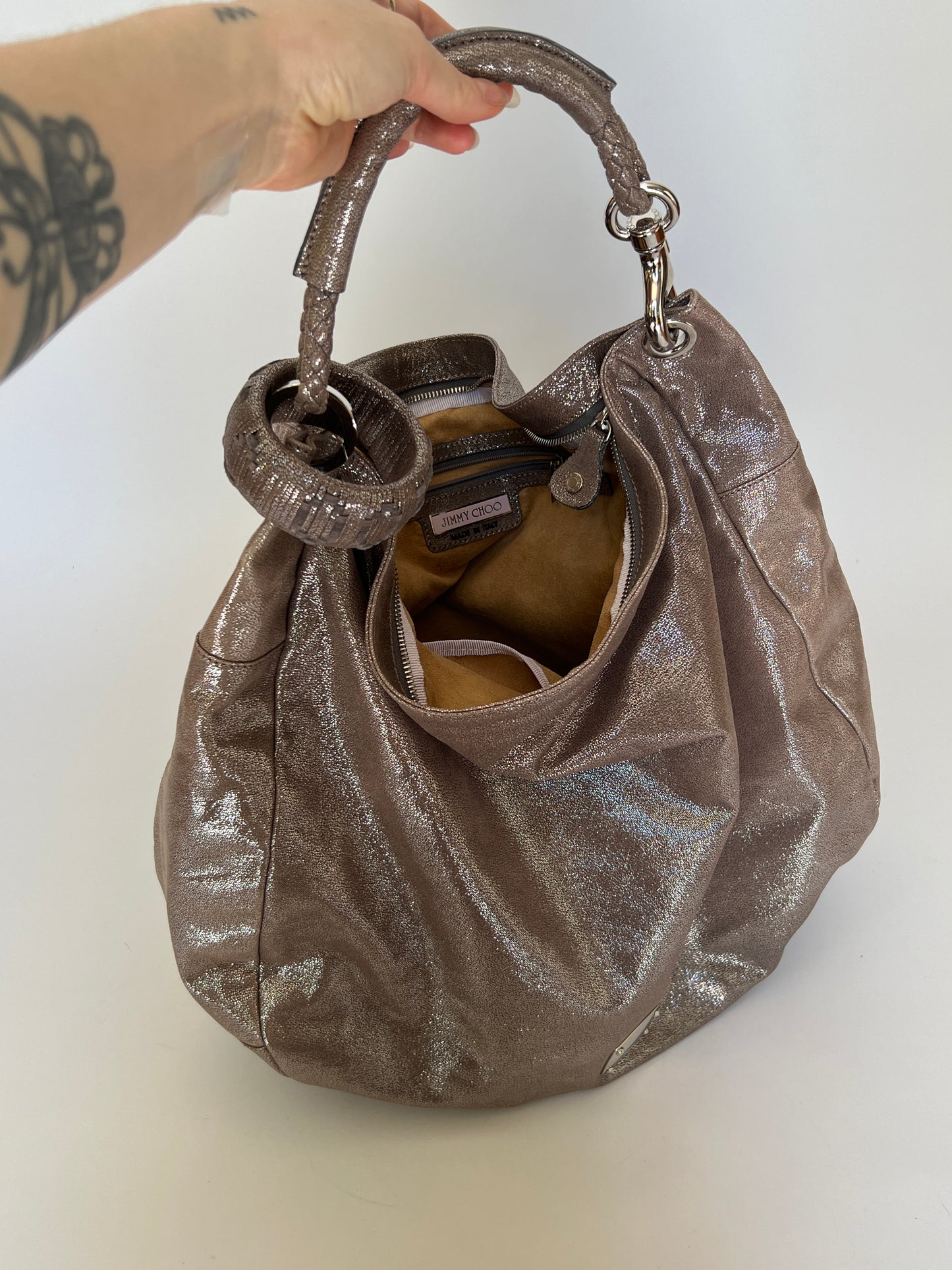 Jimmy Choo Metallic Bangle Bag