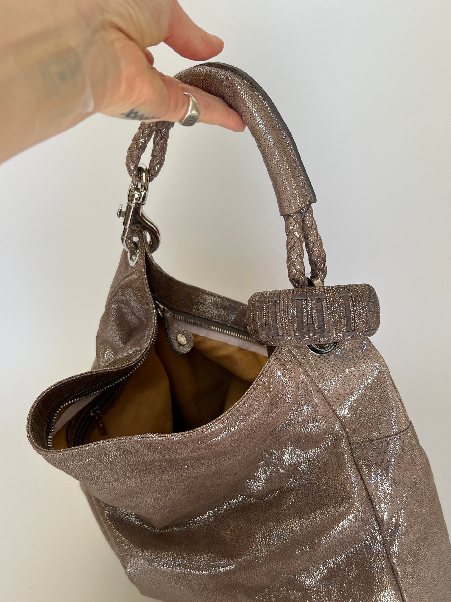 Jimmy Choo Metallic Bangle Bag