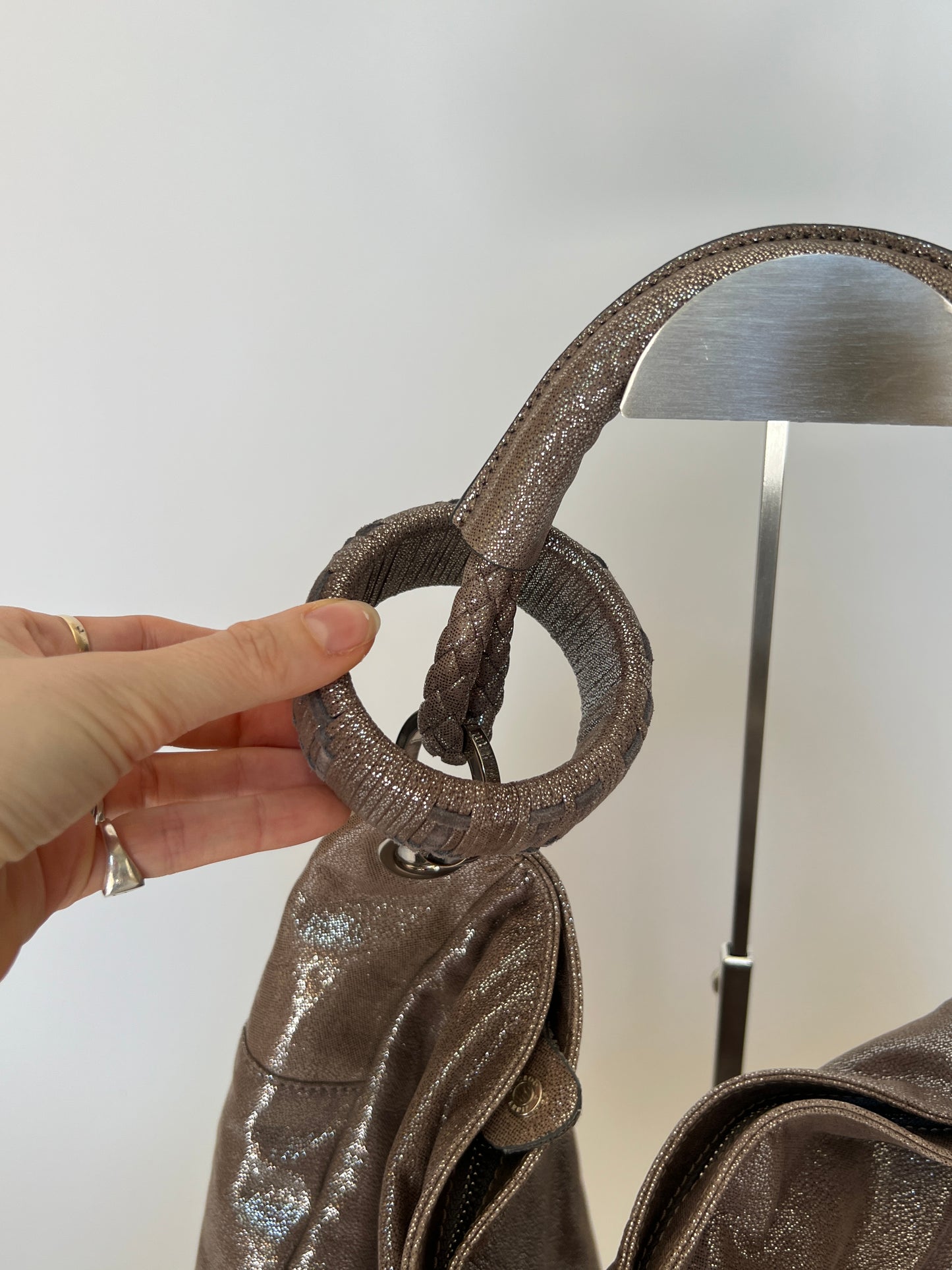 Jimmy Choo Metallic Bangle Bag