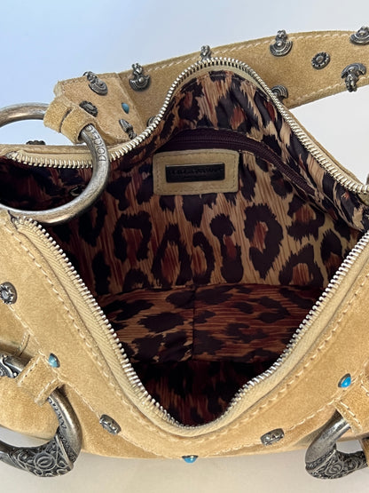 Rare Dolce and Gabbana Embellished Suede Feather Bag —  Early-2000s