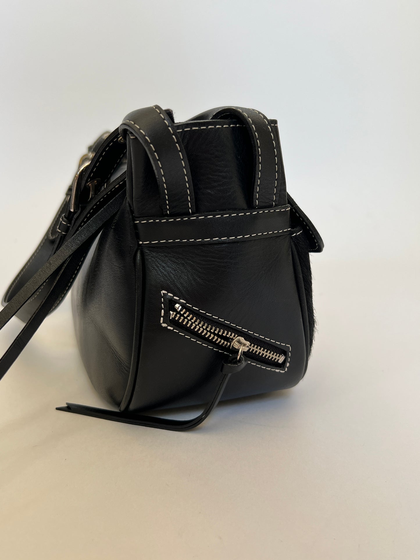 Double Pocket Pony Hair Bag