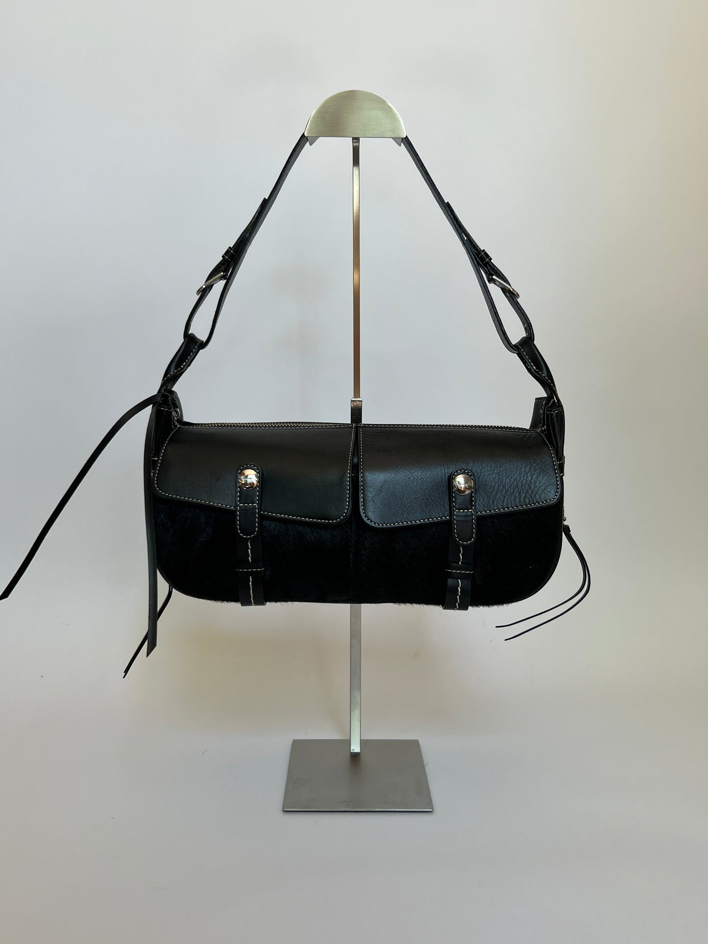 Double Pocket Pony Hair Bag