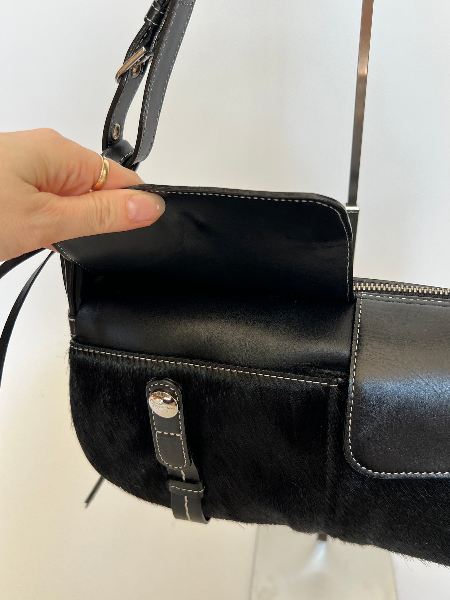 Double Pocket Pony Hair Bag