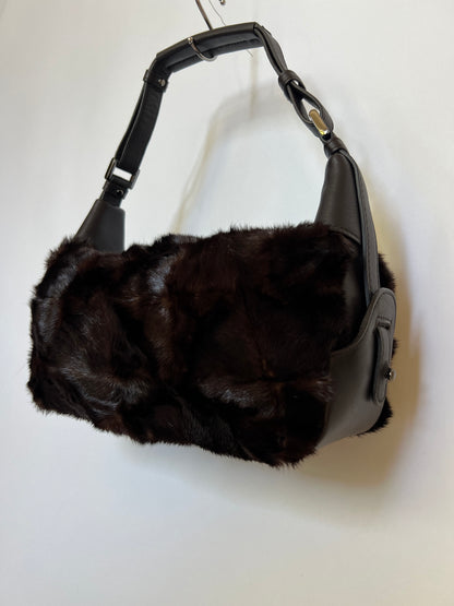 Dark Brown Y2K Mink Fur Shoulder Bag