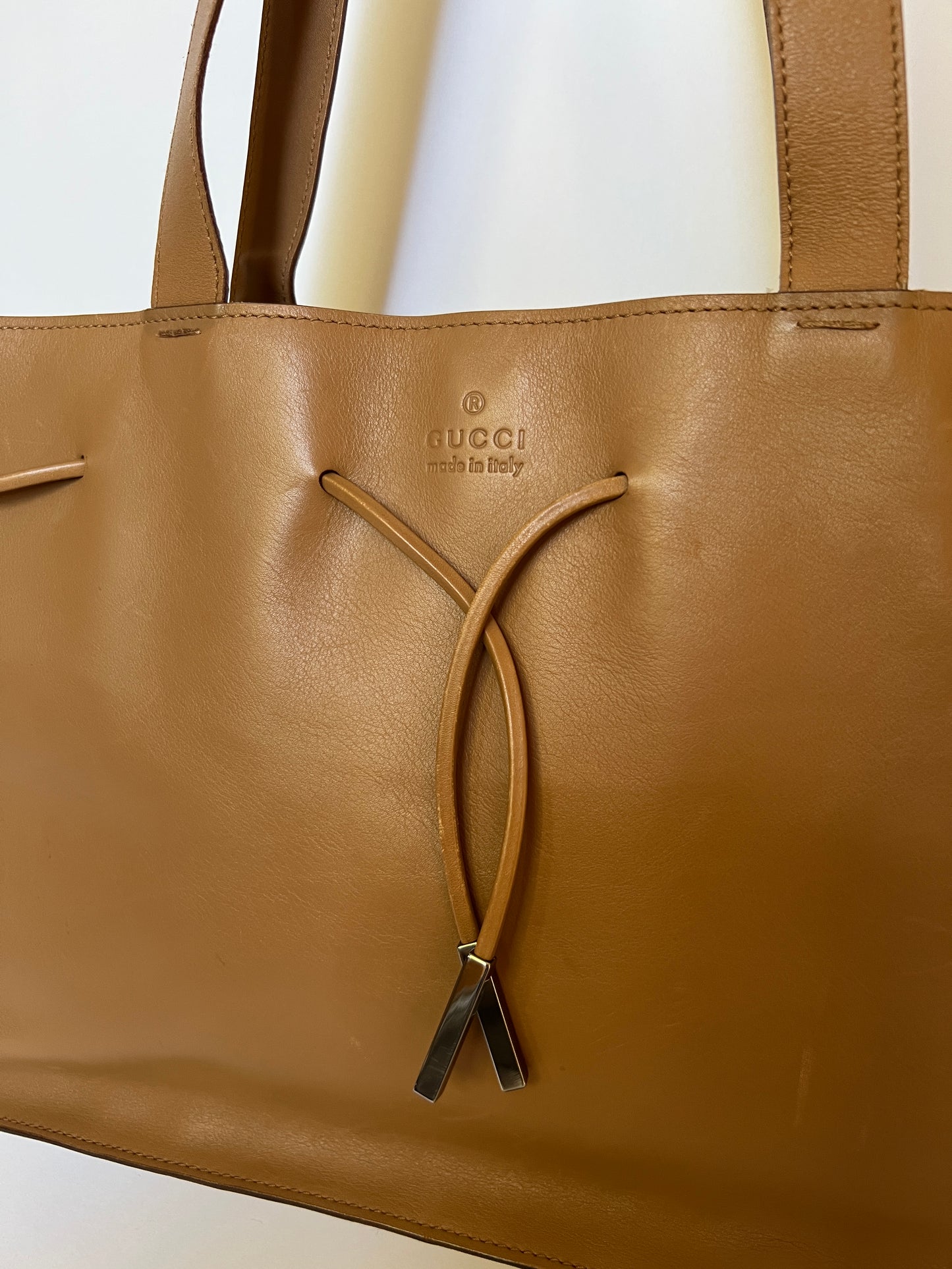 Tom Ford Gucci Camel Leather Tote Bag