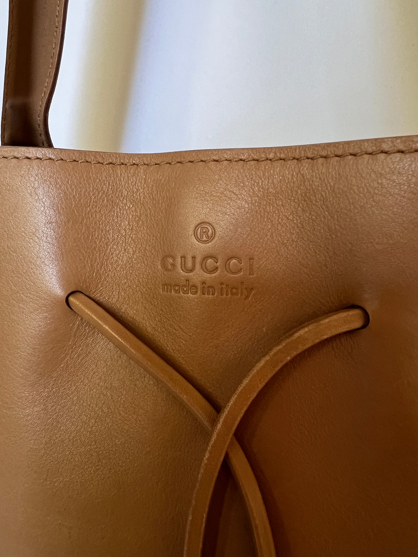 Tom Ford Gucci Camel Leather Tote Bag
